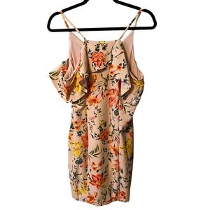 Guess‎ Los Angeles Floral Cold Shoulder Ruffle Dress Size 12